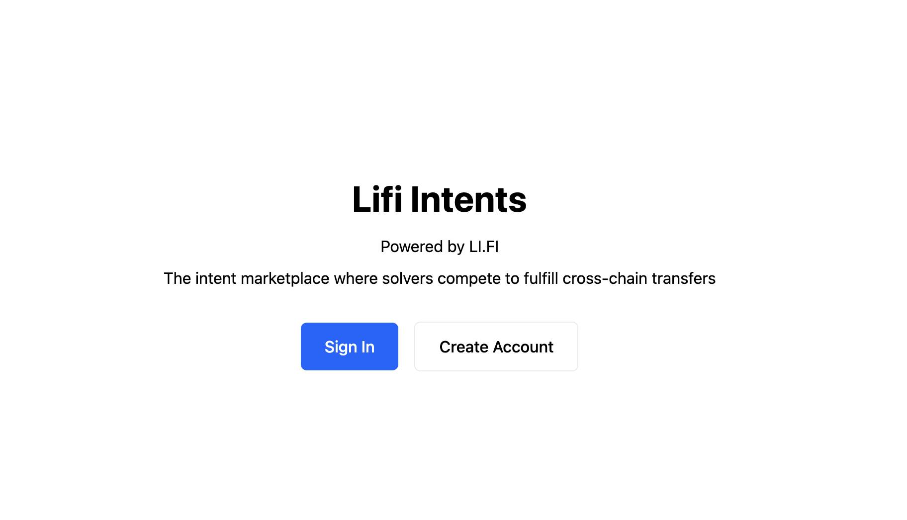 LI.FI Intents Dashboard